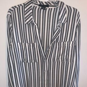 Sanctuary Tomboy Striped Button Down Long Sleeve